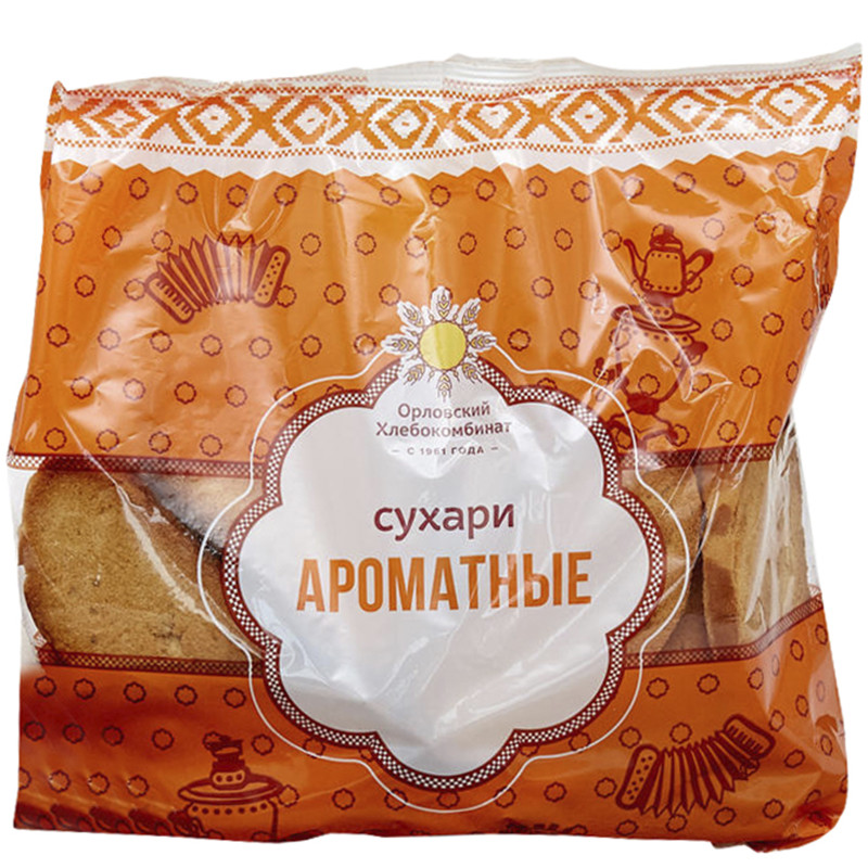 Сухари ароматные 400г Орловский хлебокомбинат